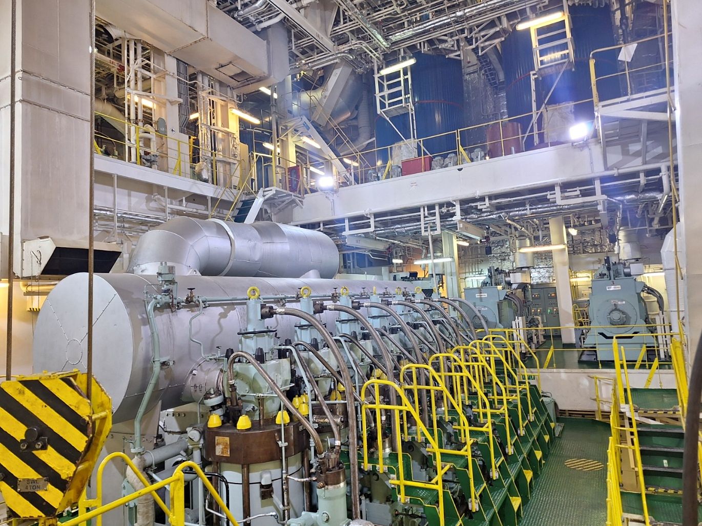 Main engine room attended by TRUESOL engineers
